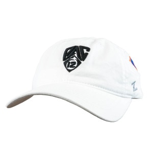 Pac 12 team embroidered all over zephyr white adjustable cap